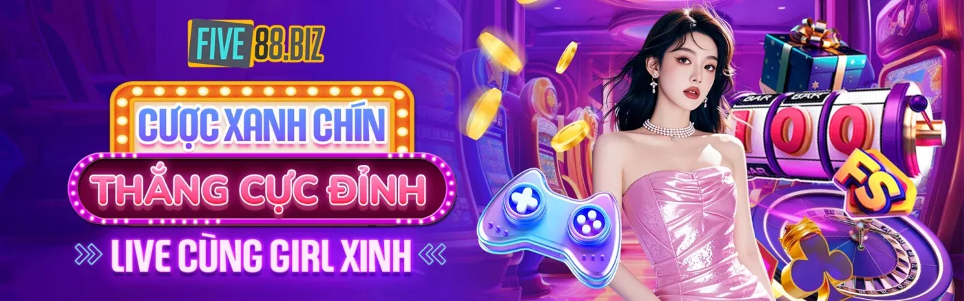 Hình ảnh tổng quan về trò chơi nổ hũ QH77 với các biểu tượng may mắn, tiền vàng và hiệu ứng ánh sáng rực rỡ